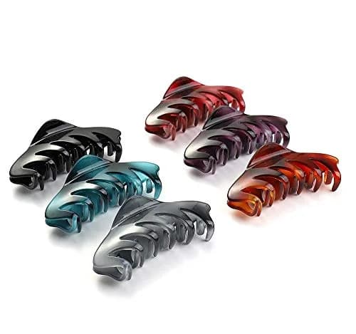 Liasun Hair Claw Clip, Medium Strong Hold, Delicate Design, 1 Count, Wine Red | Suitable for All Hair Types thumbnail 6