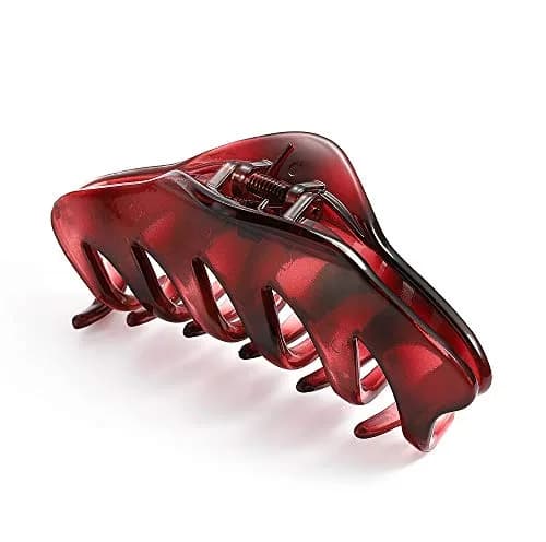 Liasun Hair Claw Clip, Medium Strong Hold, Delicate Design, 1 Count, Wine Red | Suitable for All Hair Types thumbnail 3