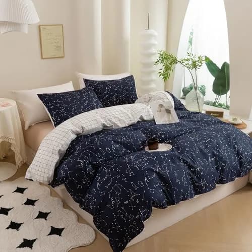 ECOCOTT Queen Duvet Cover Set 100% Cotton | Breathable & Soft Bedding for Sensitive Skin thumbnail 4