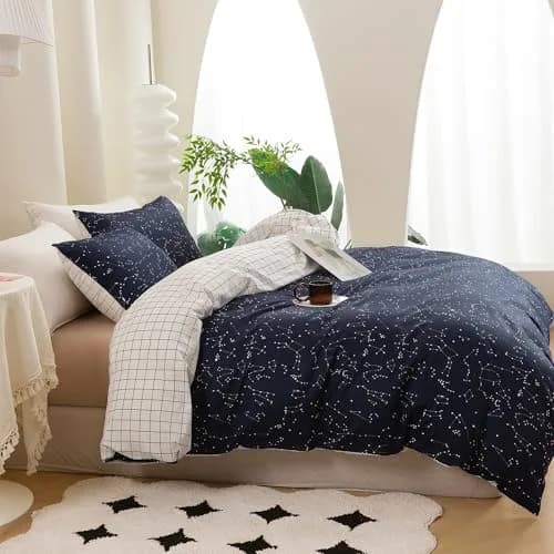 ECOCOTT Queen Duvet Cover Set 100% Cotton | Breathable & Soft Bedding for Sensitive Skin thumbnail 6