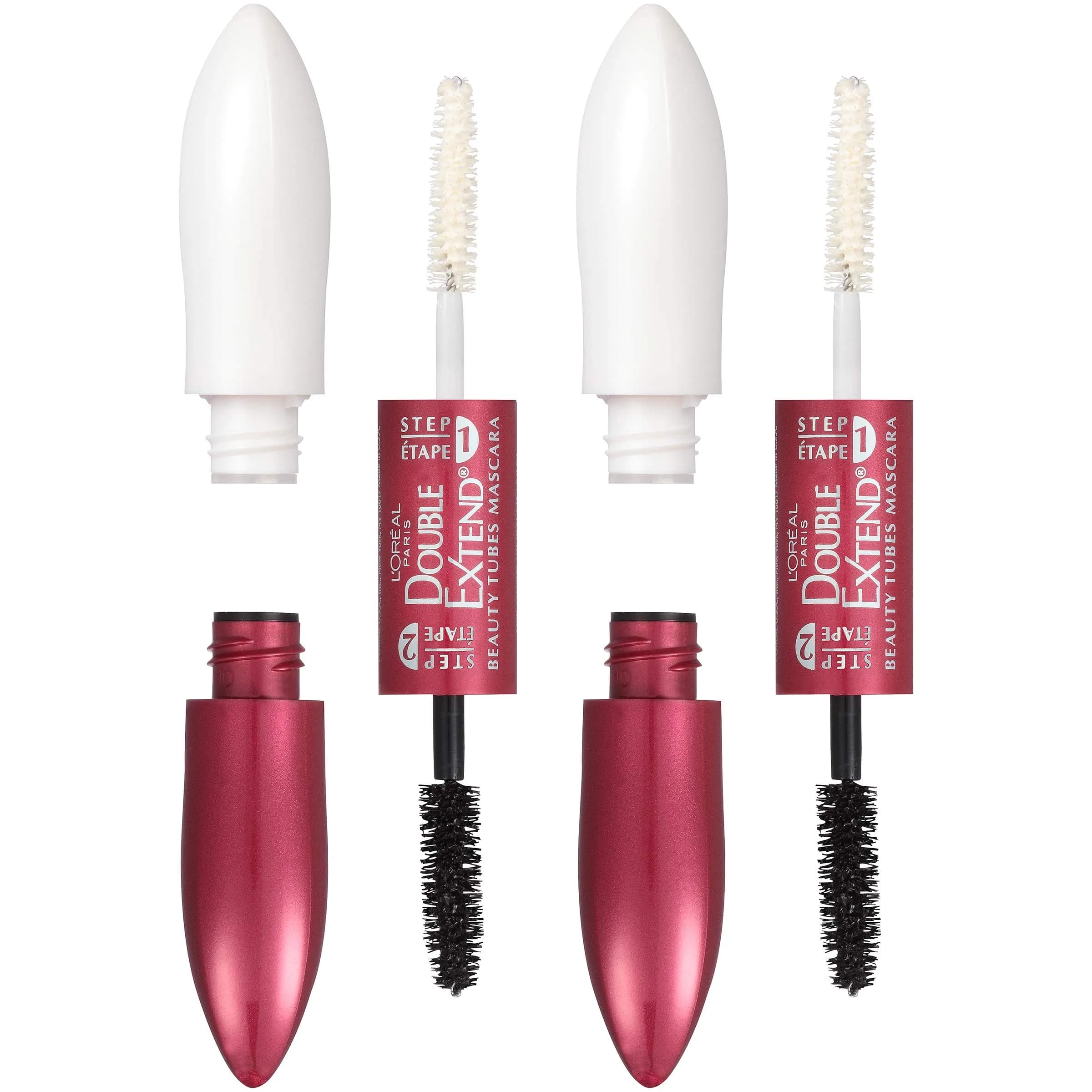 L'Oreal Paris Double Extend Tubing Mascara, Blackest Black, Pack of 2 (0.16 Fl Oz Each) - main product image