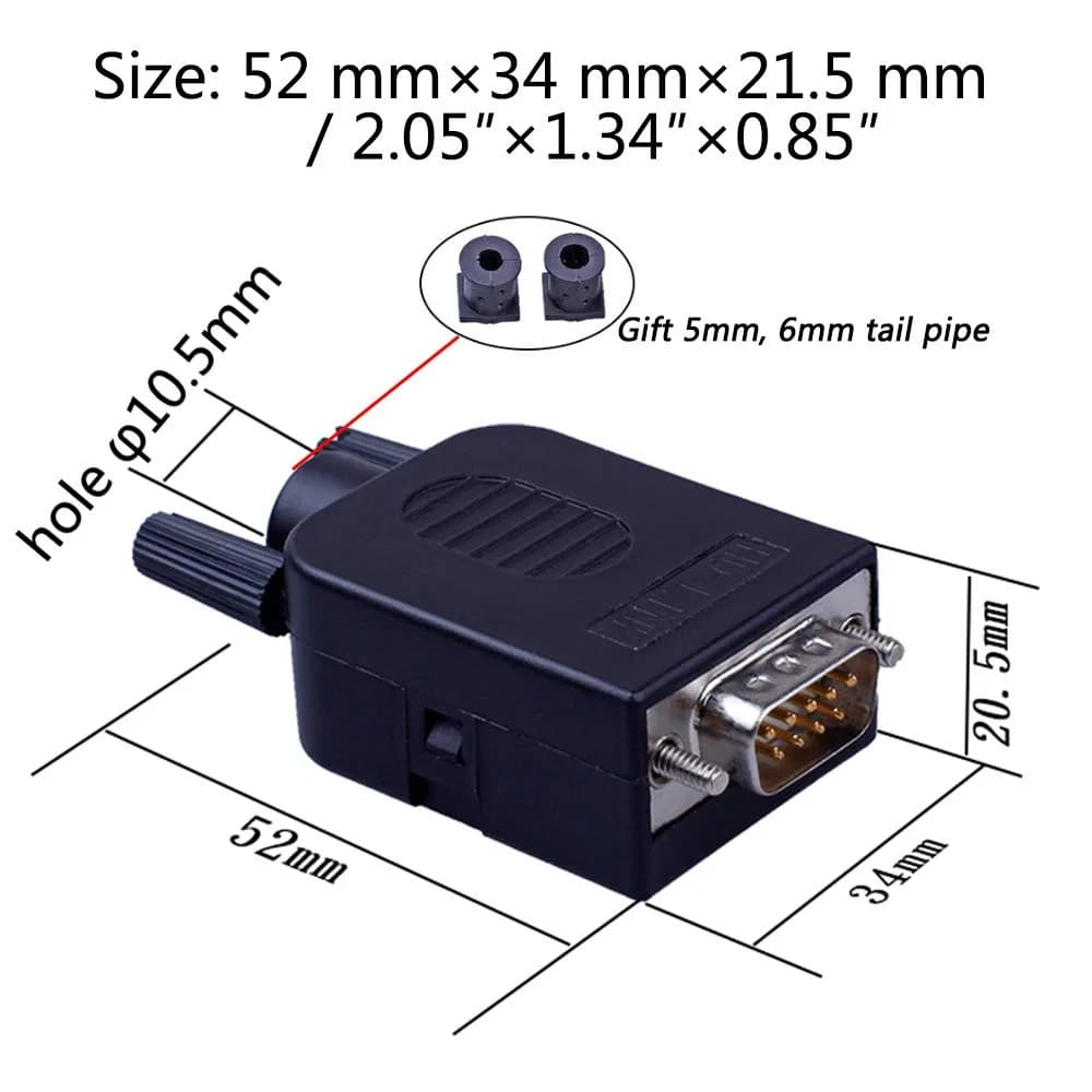 ANMBEST DB9 Solderless RS232 Serial to 9-Pin Male Adapter 2-Pack | Easy Wiring for Industrial Instrumentation - view 2