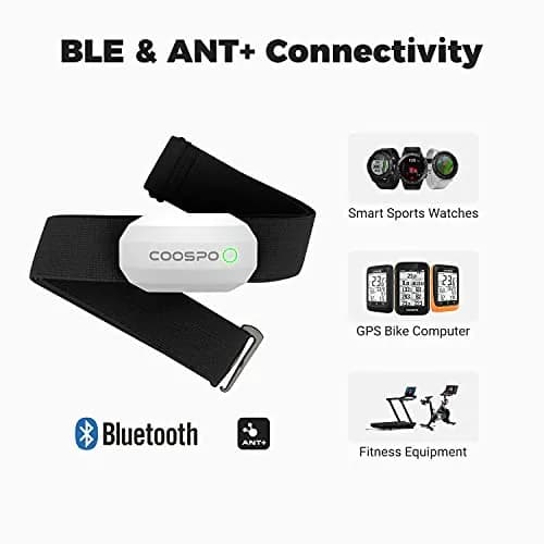 CooSpo H808S Heart Rate Monitor Chest Strap | ANT+ BLE HR Monitor, IP67 Waterproof, 300H Battery Life thumbnail 3
