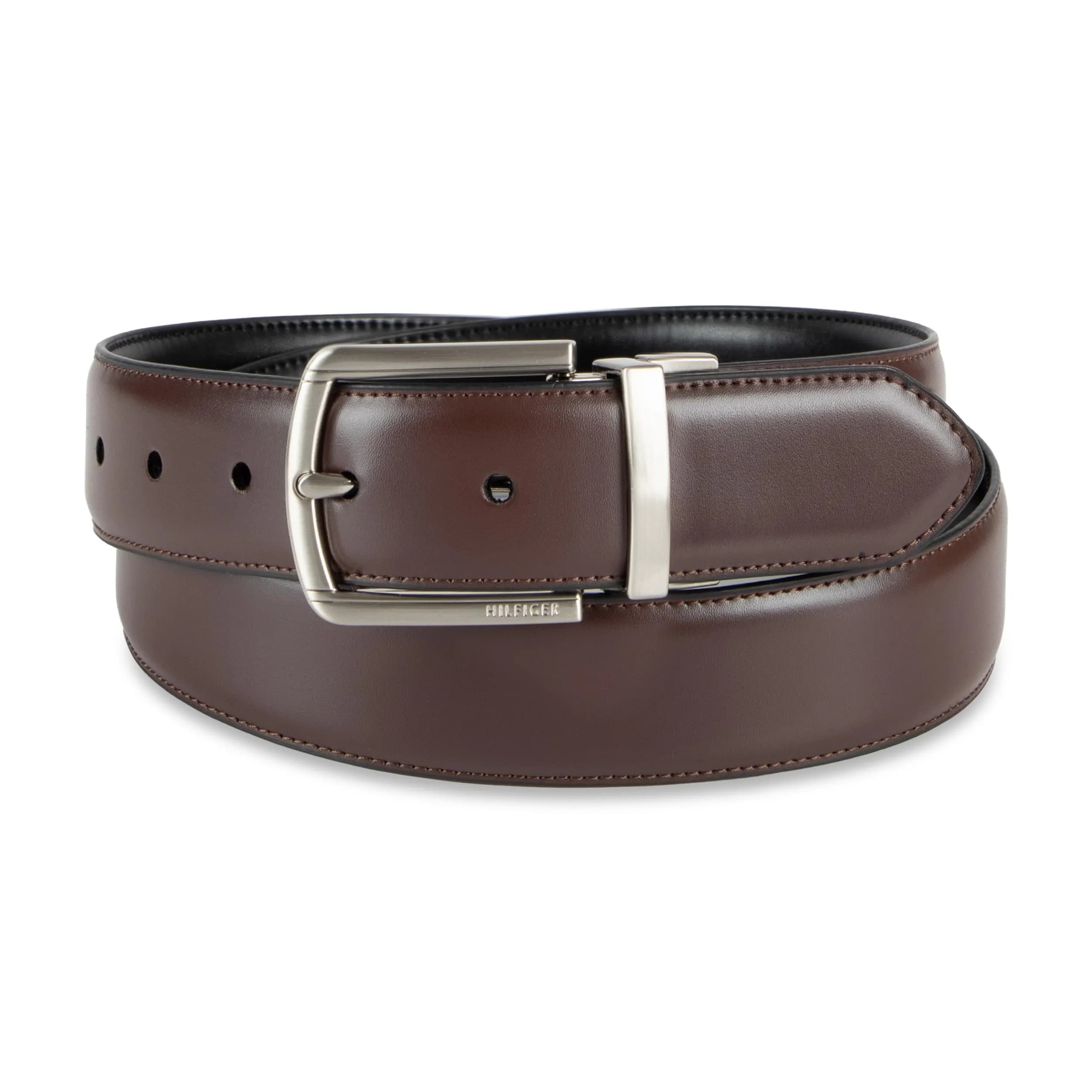 Tommy Hilfiger Men's Reversible Belt in Rich Black/Brown, Medium (34-36 Waist), 1.25-inch Width - view 3