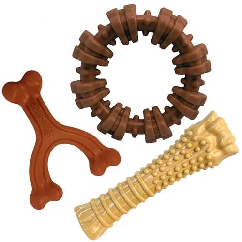Nylabone Power Chew Customer Favorites Dog Chew Toys, Large, 3 Count | Tough Nylon for Aggressive Chewers thumbnail 1