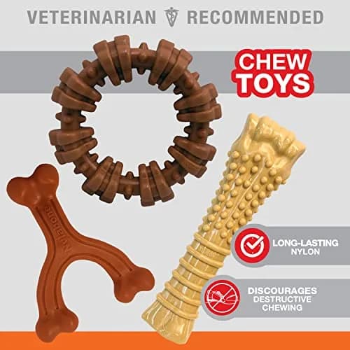 Nylabone Power Chew Customer Favorites Dog Chew Toys, Large, 3 Count | Tough Nylon for Aggressive Chewers thumbnail 3