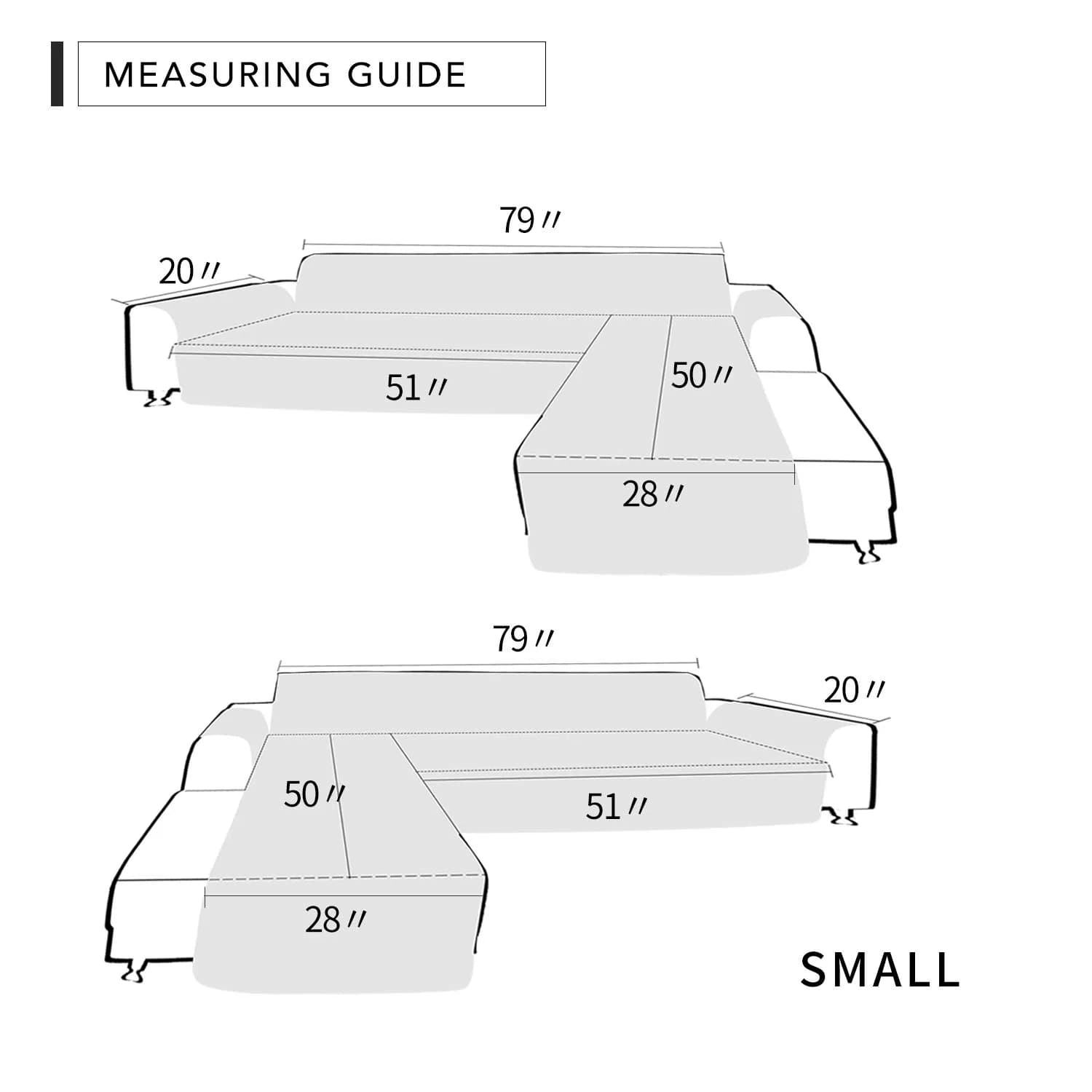 Easy-Going Reversible L-Shape Sectional Couch Cover, Small, Greyish Green | Water-Resistant & Pet-Proof thumbnail 6
