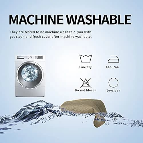 Easy-Going Reversible L-Shape Sectional Couch Cover, Large, Beige/Beige | Water-Resistant, Pet & Kids Friendly thumbnail 7
