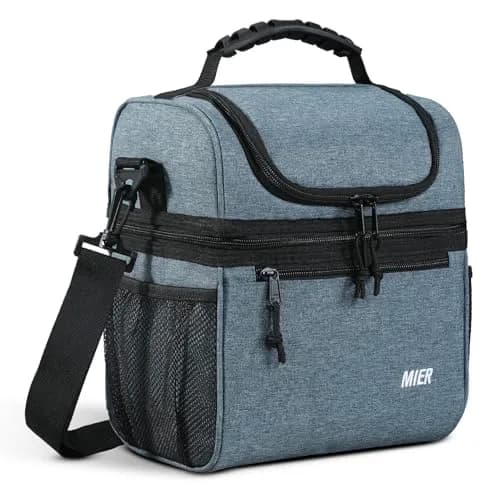 MIER Insulated Lunch Box Bag Dual Compartment 10L (0.35 cu ft) | Keeps Food Hot & Cold for Hours thumbnail 1