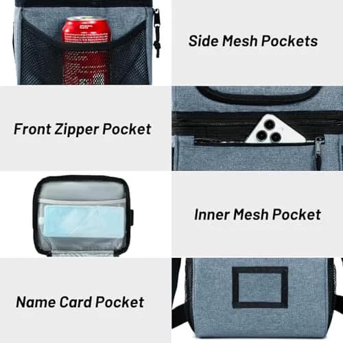 MIER Insulated Lunch Box Bag Dual Compartment 10L (0.35 cu ft) | Keeps Food Hot & Cold for Hours thumbnail 5