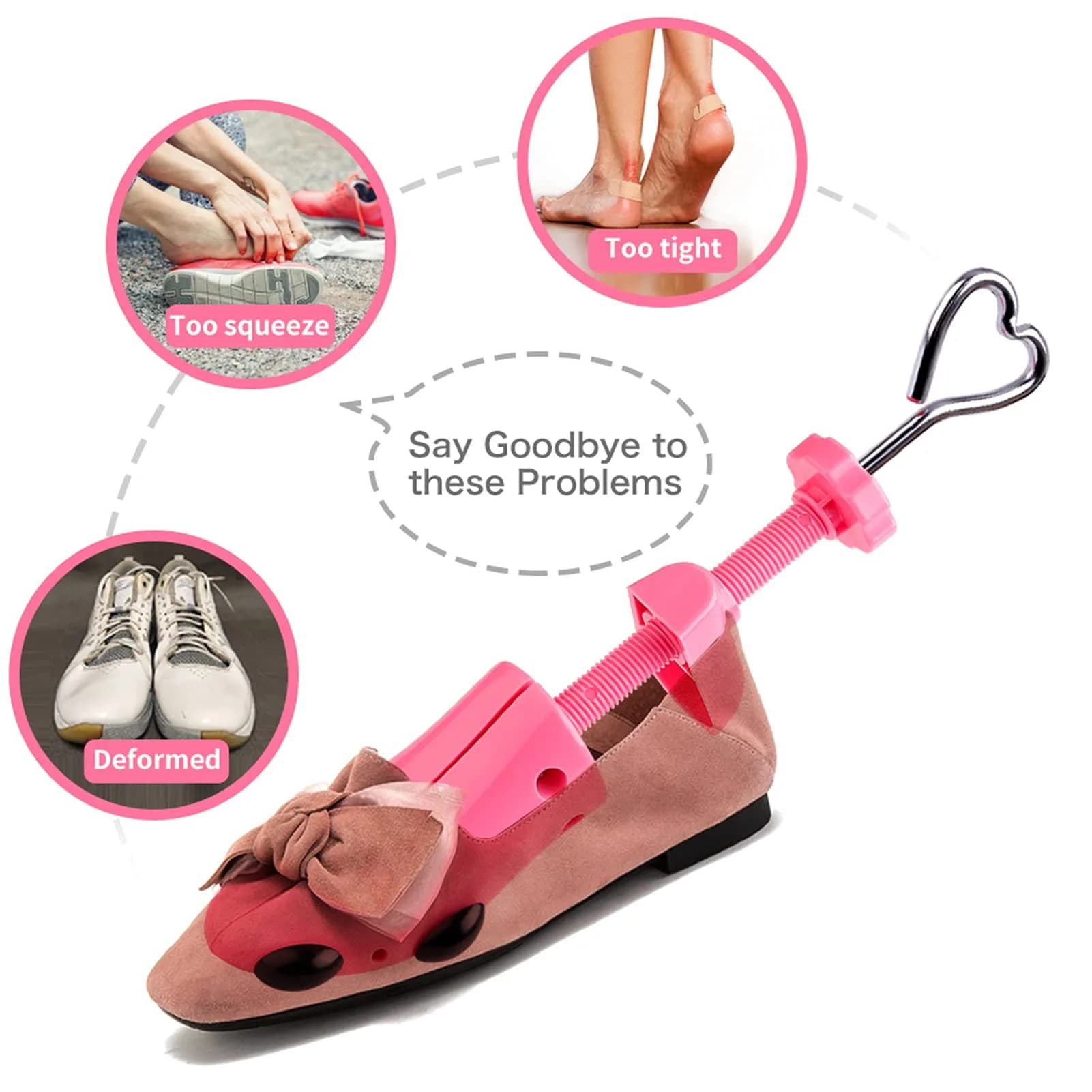 Topsome Shoe Stretcher for Women US 5.5-10 | 4-Way Expander Widener for Wide Feet & Bunions - view 5