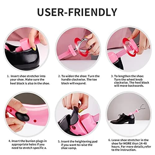 Topsome Shoe Stretcher for Women US 5.5-10 | 4-Way Expander Widener for Wide Feet & Bunions thumbnail 3