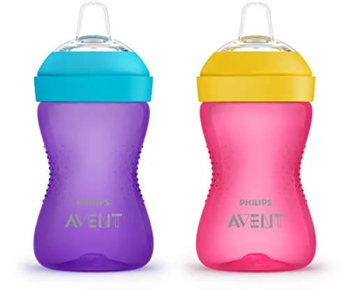 Philips Avent My Grippy Spout Sippy Cup, Soft Spout, 296ml (10 oz), 2-Pack | BPA-Free, Leak-Proof Toddler Cup thumbnail 1