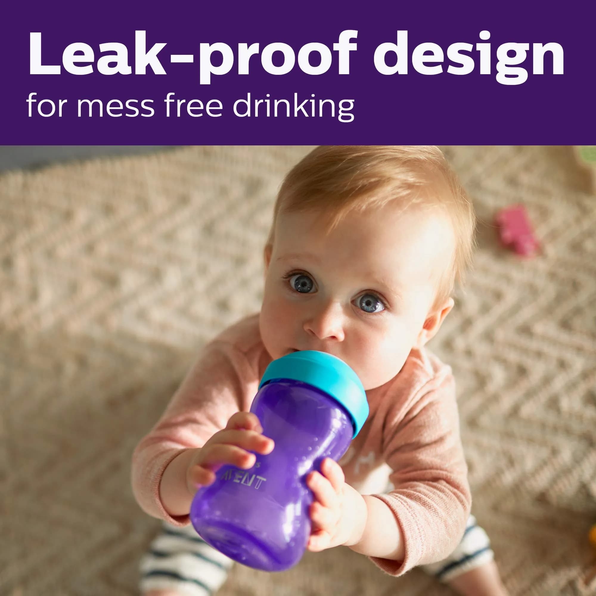 Philips Avent My Grippy Spout Sippy Cup, Soft Spout, 296ml (10 oz), 2-Pack | BPA-Free, Leak-Proof Toddler Cup - view 2