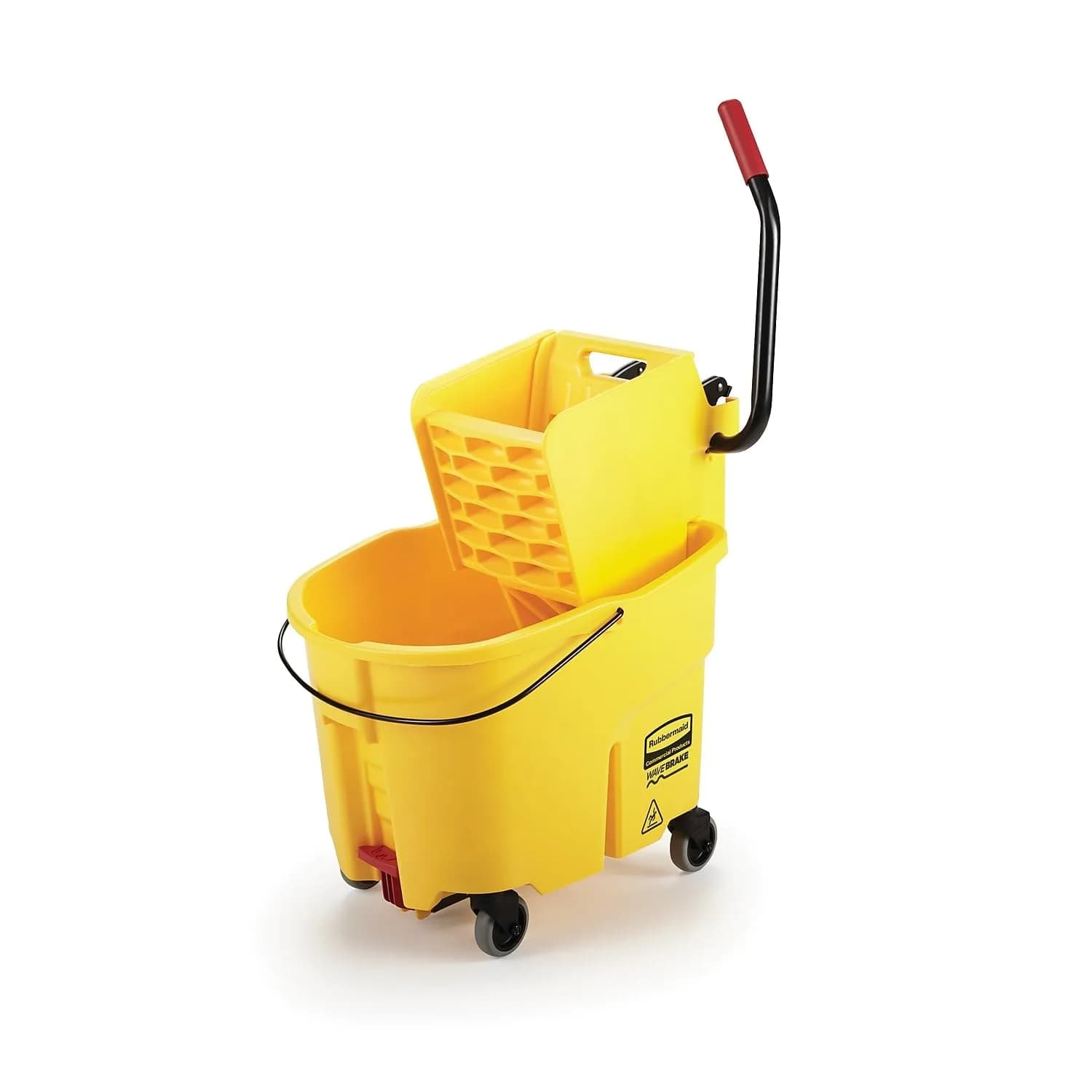 Rubbermaid Commercial Products WaveBrake 35QT Side-Press Mop Bucket 2.0 | Reduces Splashing & Enhances Safety (70-120 chars)