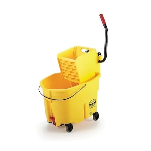 Rubbermaid Commercial Products WaveBrake 35QT Side-Press Mop Bucket 2.0 | Reduces Splashing & Enhances Safety (70-120 chars) thumbnail 1
