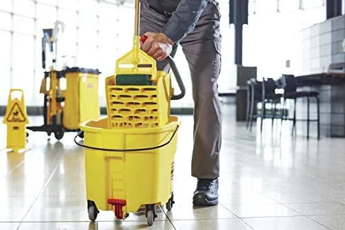 Rubbermaid Commercial Products WaveBrake 35QT Side-Press Mop Bucket 2.0 | Reduces Splashing & Enhances Safety (70-120 chars) thumbnail 2