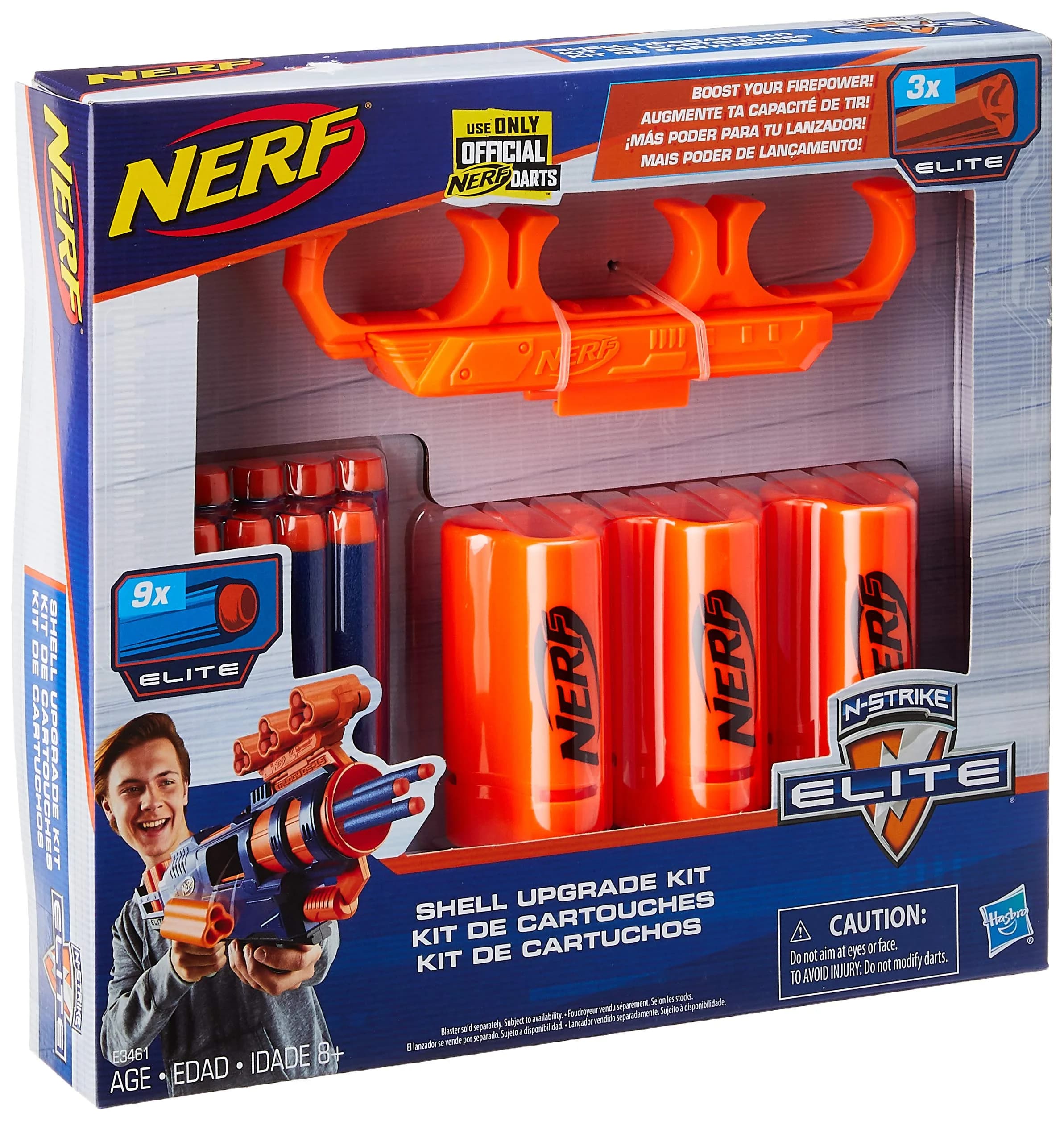 Nerf Upgrade Kit: 3 Shells, 9 Darts, Shell Holder | Foam Blaster Refill for Kids - main product image