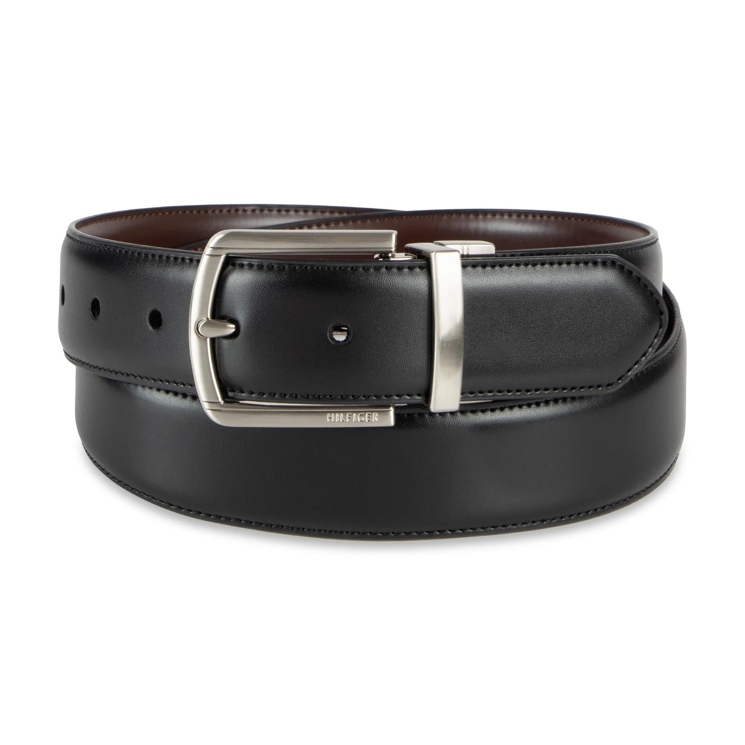 Tommy Hilfiger Men's Reversible Leather Belt XL (42-44) | Classic Black/Brown Casual Accessory - view 2