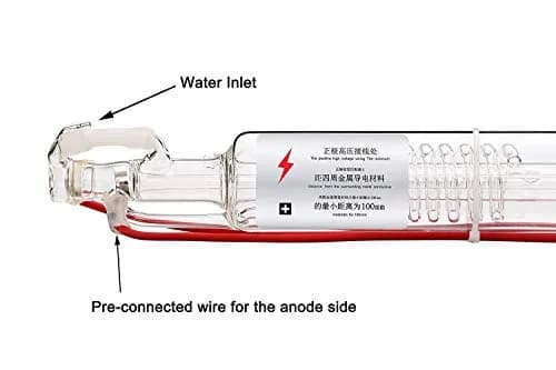 TEN-HIGH 20W CO2 Laser Tube 520mm Length, 50mm Dia for Engraving & Cutting | Well-grounded, Long Life thumbnail 2