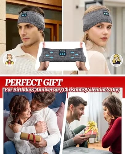 Perytong Sleep Headphones Wireless Headband with Ultra-Thin Speakers | Bluetooth Sports Headphones for Sleep & Workout thumbnail 8