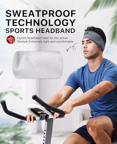 Perytong Sleep Headphones Wireless Headband with Ultra-Thin Speakers | Bluetooth Sports Headphones for Sleep & Workout thumbnail 4