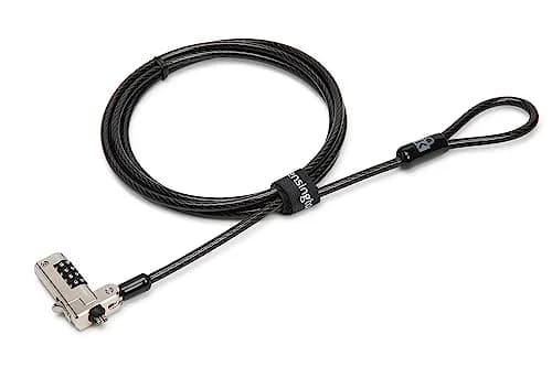 Kensington N17 Combination Laptop Lock | 1.8m (6ft) Carbon Steel Cable, 10,000 Combinations — Combination