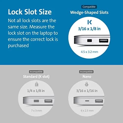 Kensington N17 Combination Laptop Lock | 1.8m (6ft) Carbon Steel Cable, 10,000 Combinations thumbnail 7
