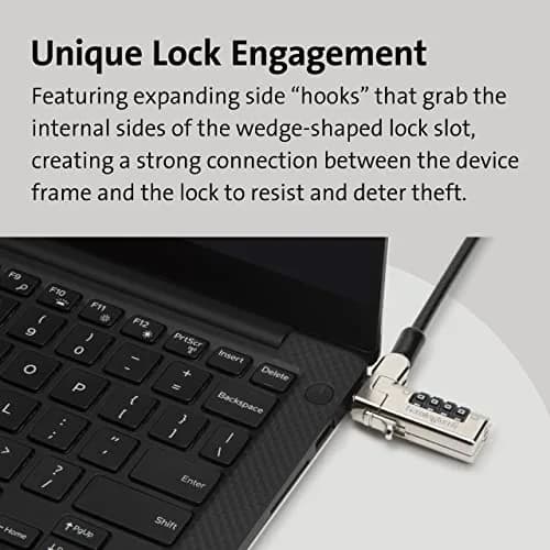 Kensington N17 Combination Laptop Lock | 1.8m (6ft) Carbon Steel Cable, 10,000 Combinations thumbnail 3