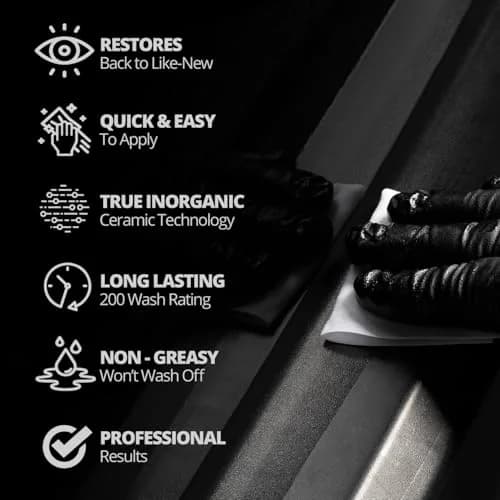 CERAKOTE Ceramic Trim Coat Kit - 10 Wipes | Restores Plastic Trim & Protects from UV Rays thumbnail 2