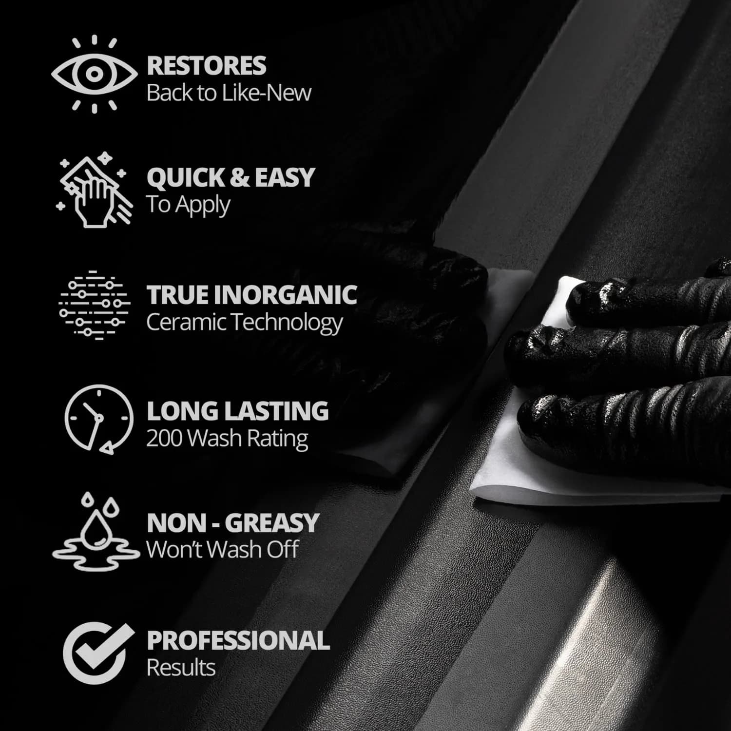 CERAKOTE Ceramic Trim Coat Kit - 10 Wipes | Restores Plastic Trim & Protects from UV Rays - view 2