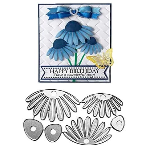 LZBRDY Daisy Flower Metal Cutting Dies | High-Carbon Steel Craft Die for Scrapbooking & Card Making (100*56mm) thumbnail 1