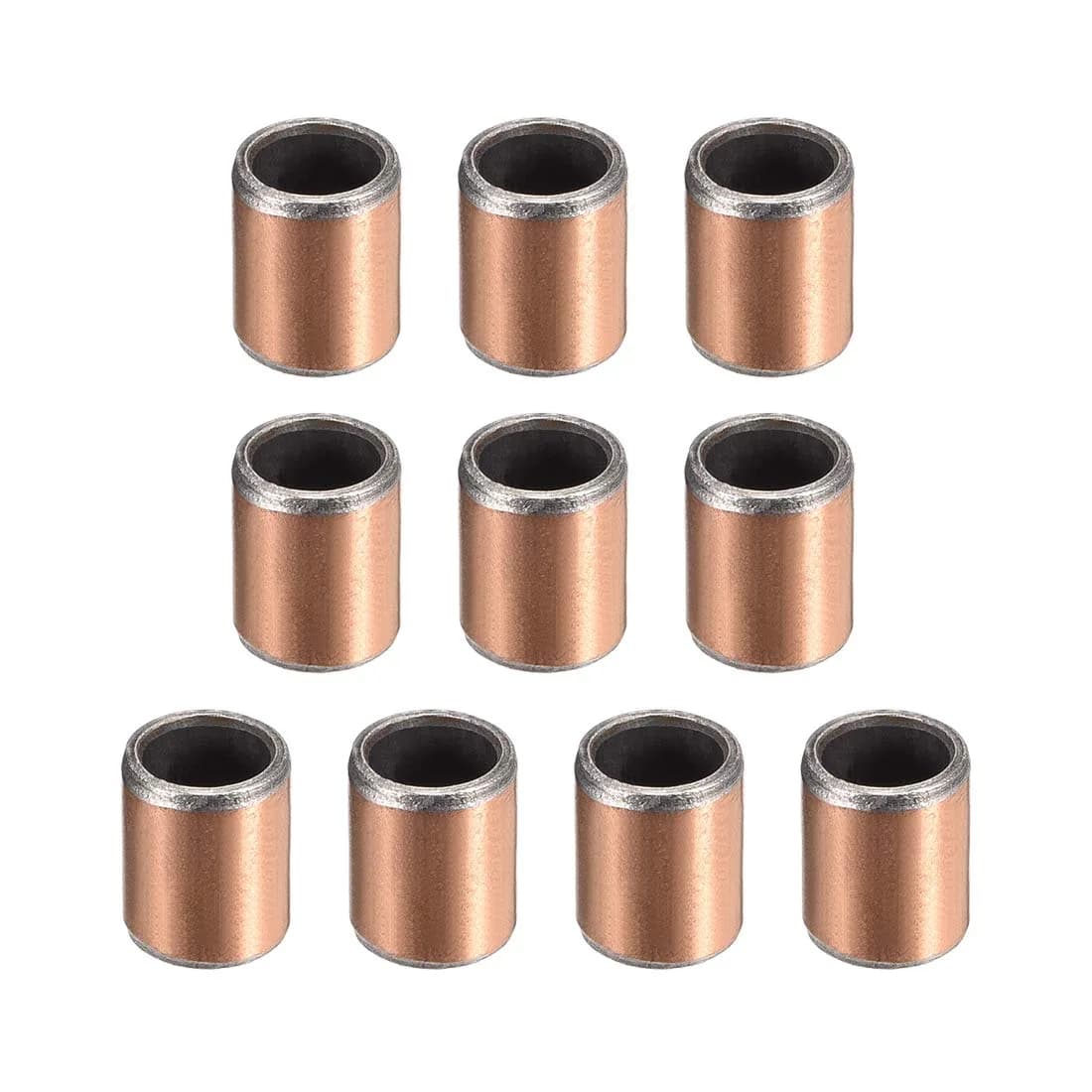uxcell Sleeve Bearings 6mm Bore x 8mm OD x 10mm Length Oil-Less Bushing (10-Pack) | Industrial Grade Sliding Movement — 6x8x10mm