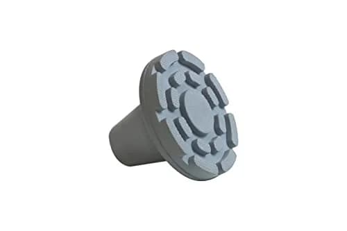 KMINA All Terrain Crutch Tips 7/8 Inch (2.22 cm) Gray | Non-Slip Rubber with Steel Ring for Enhanced Stability thumbnail 7
