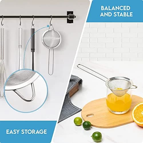 KAFOOR Fine Mesh Strainer - 3.3 Inch Conical Sieve - Tea & Food Strainer, Stainless Steel, Durable & Rust-Resistant thumbnail 4
