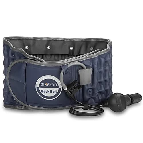 GINEKOO Inflatable Decompression Belt for Lower Back Pain Relief, Blue | Lumbar Support & Spinal Traction thumbnail 1