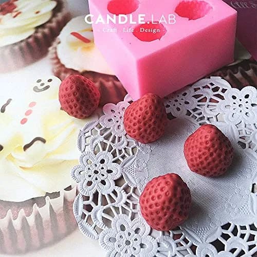 HiParty 3D Mini Silicone Fondant Molds Set | Realistic Berries for Cake & Cupcake Decor (2.3x3.1cm Strawberry) thumbnail 4