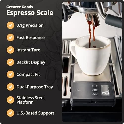 Greater Goods Digital Espresso Scale with 0.1g Precision, 750g Capacity | Compact, Accurate, for Home Espresso thumbnail 8
