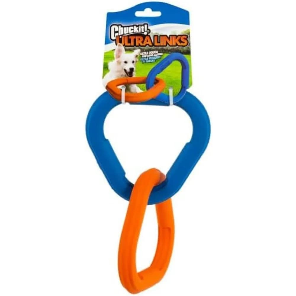 ChuckIt! Ultra Links Dog Toy | Durable Natural Rubber Tug Toy for Large Dogs — Assorted