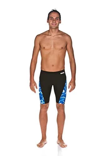 ARENA Men's Previous Season Team Color Print Jammer 22 | MaxLife Chlorine Resistant Fabric thumbnail 1