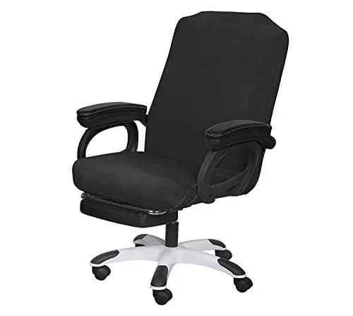 SARAFLORA Black Office Chair Cover Large | Stretchable & Washable Protector for Computer Chairs thumbnail 1