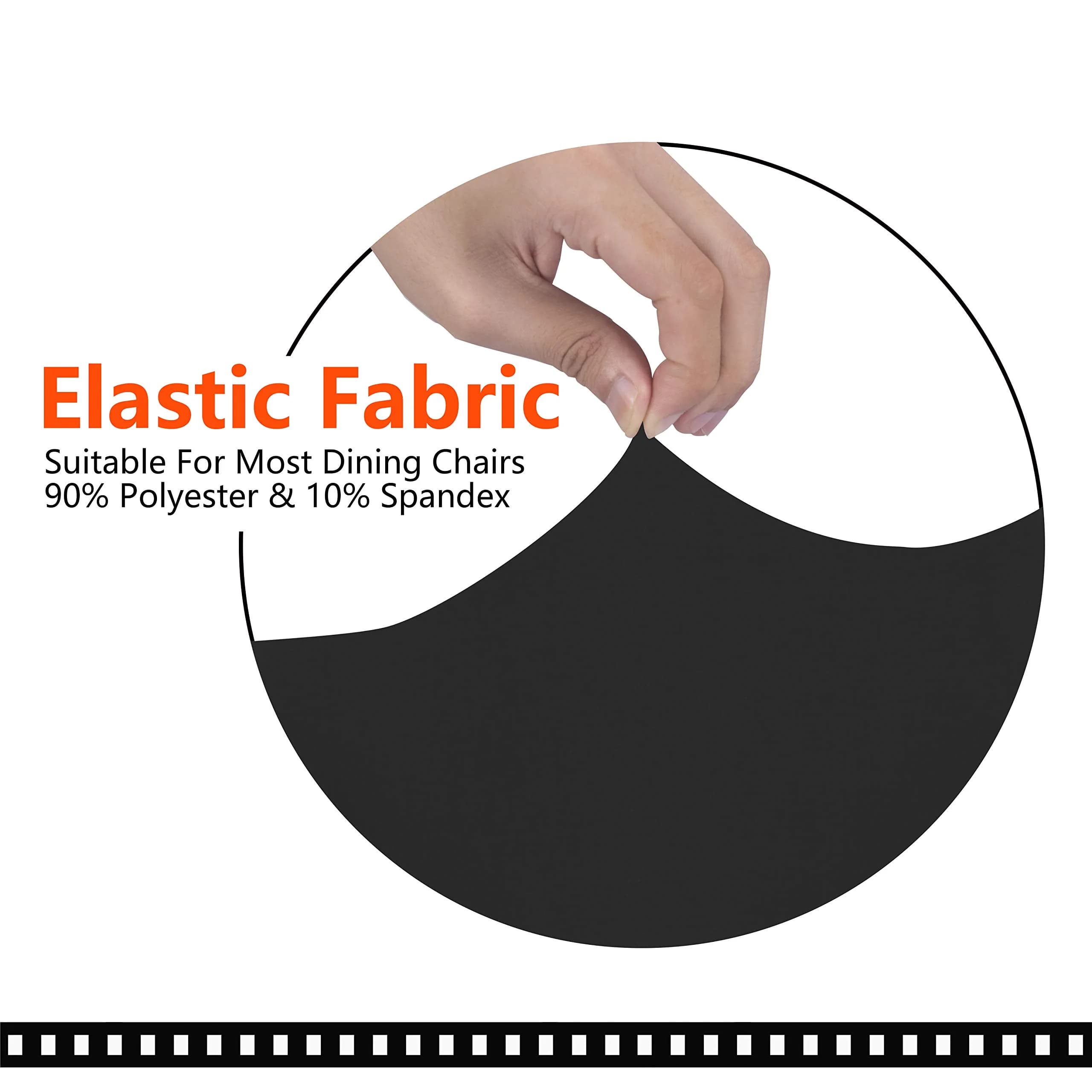 SARAFLORA Black Office Chair Cover Large | Stretchable & Washable Protector for Computer Chairs - view 3