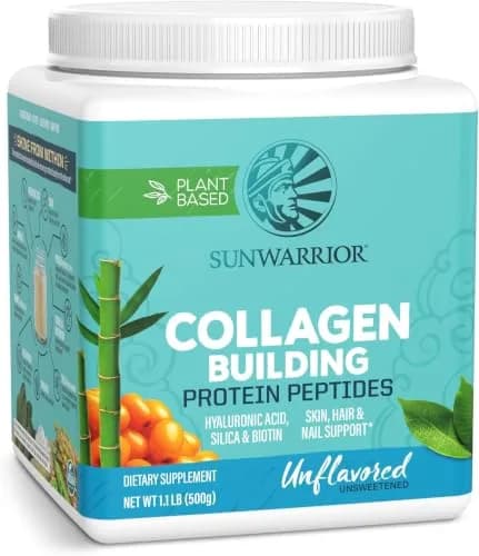 Sunwarrior Vegan Collagen Building Peptides, Unflavored | Plant-Based Collagen Support for Skin & Muscle (20 Servings) thumbnail 1