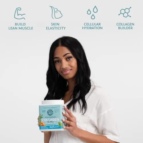 Sunwarrior Vegan Collagen Building Peptides, Unflavored | Plant-Based Collagen Support for Skin & Muscle (20 Servings) thumbnail 4