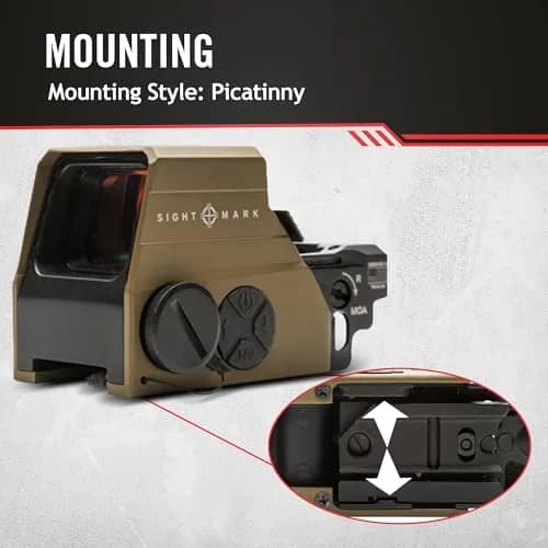 Sightmark Ultra Shot M-Spec FMS Reflex Sight,Dark Earth | Rugged, Night Vision Compatible, 65-MOA Reticle thumbnail 2