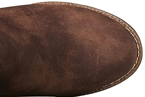 GLOBALWIN Women's Brown Knee High Riding Boots 6.5M | Chunky Low Heel, Fashion-Forward Comfort thumbnail 7