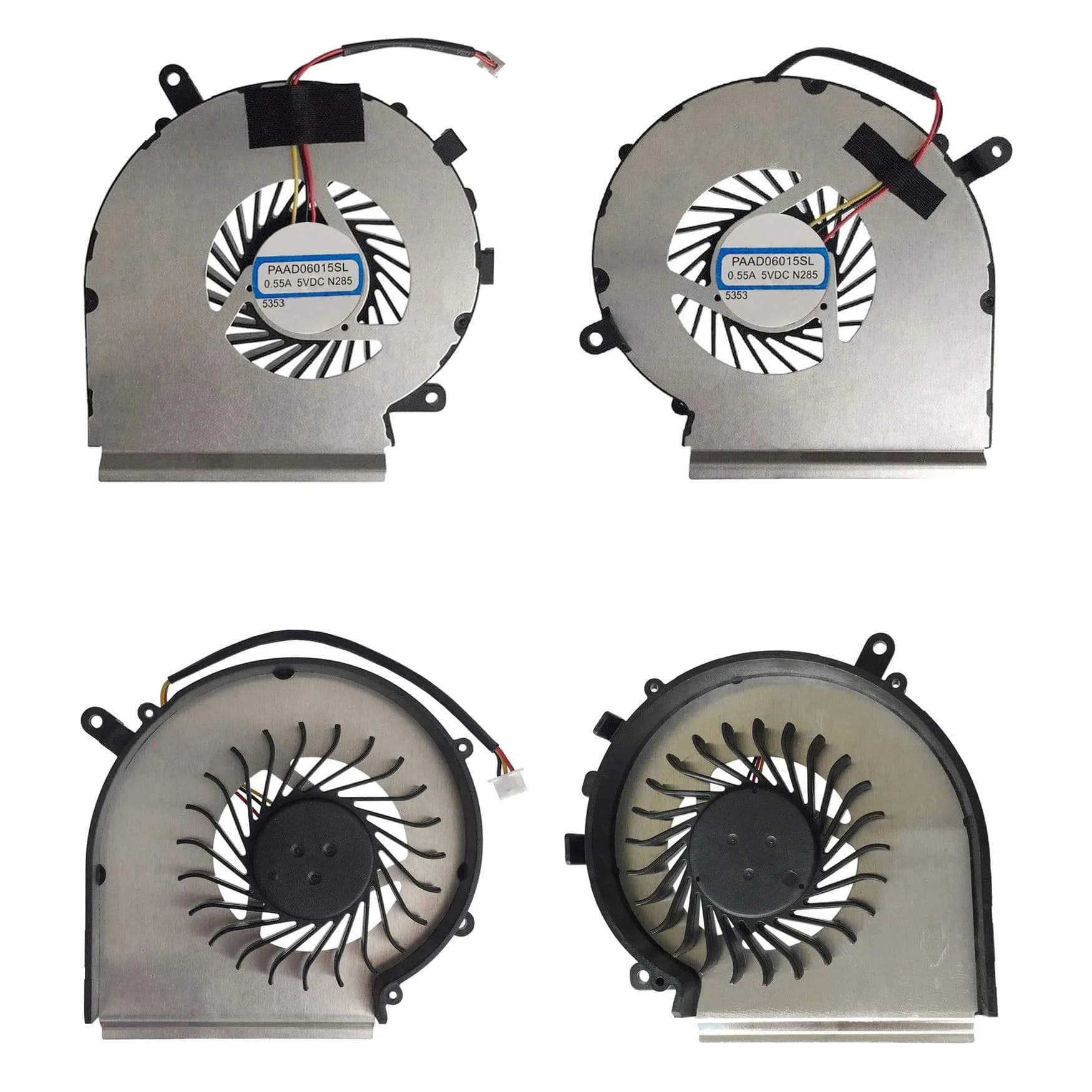 Todiys CPU + GPU Cooling Fan Compatible with MSI GE62 GL62 GE72 GP62 | Internal Computer Fan