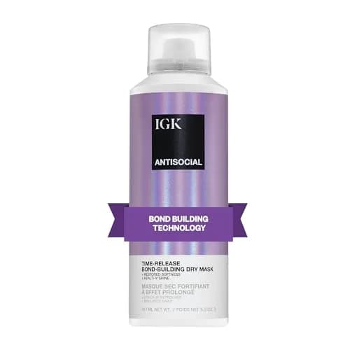 IGK Antisocial Dry Hair Mask 148ml (5 Oz) | Overnight Bond Repair for Damaged Hair thumbnail 1
