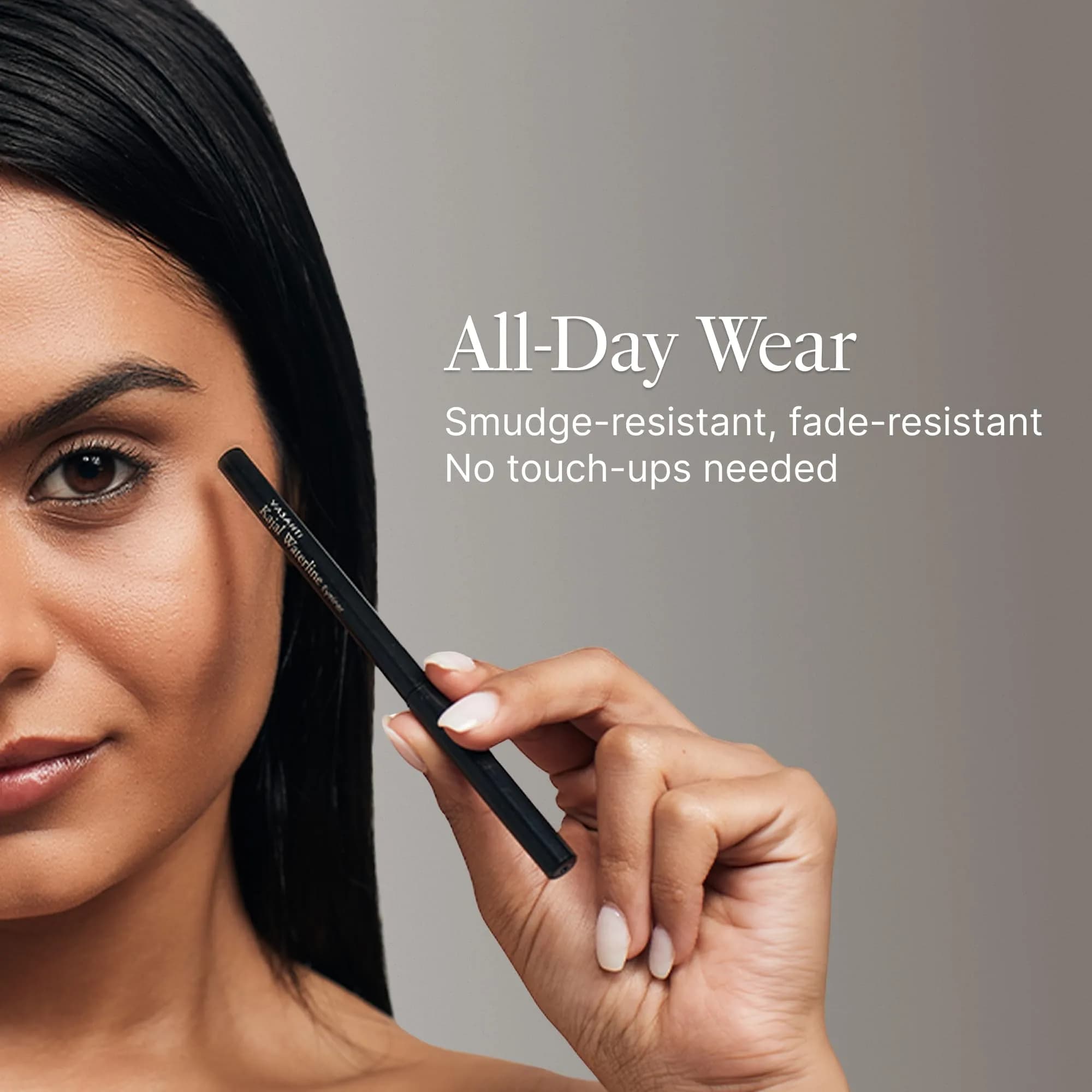 VASANTI Kajal Waterline Eyeliner Hazel Brown | Long-Lasting, Blendable Eye Liner Pencil (0.28g) - view 5