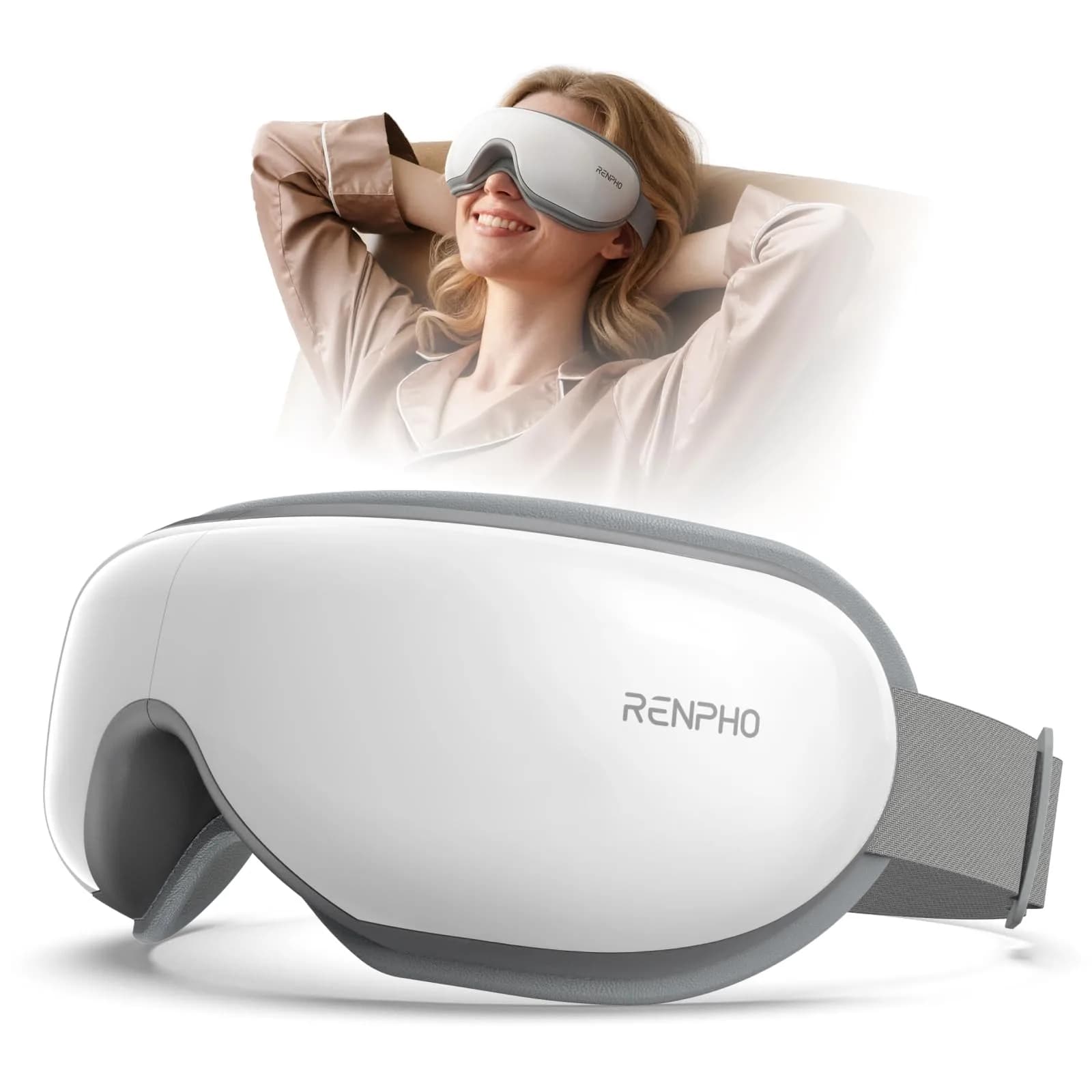 RENPHO Eyeris 1 Eye Massager with Heat | Heated Eye Mask for Relaxation & Migraine Relief